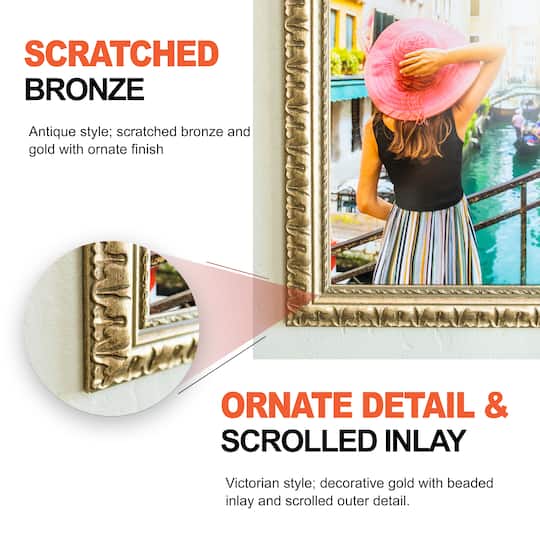 Craig Frames Bravada Ornate Bronze Picture Frame